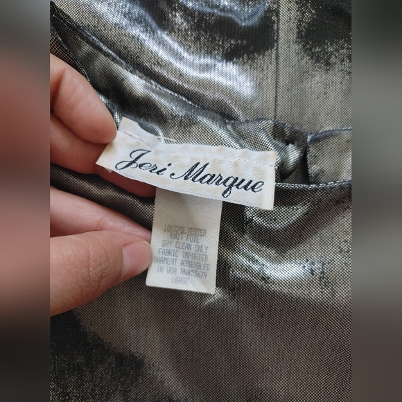 Vintage Jeri Marque metallic short sleeve blouse - Picture 5 of 5